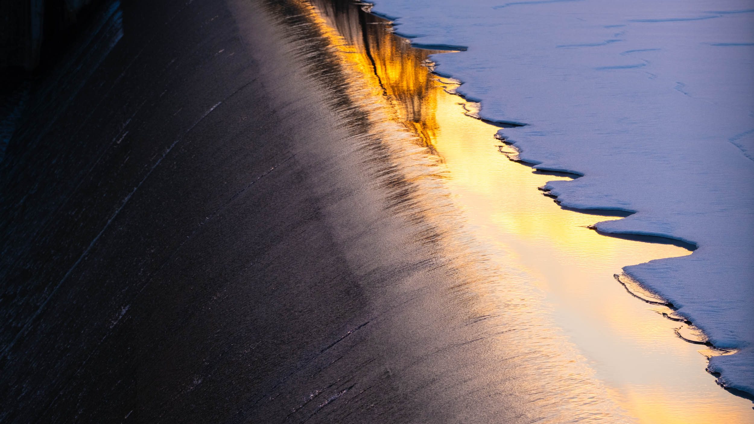 A weir shot at sunrise